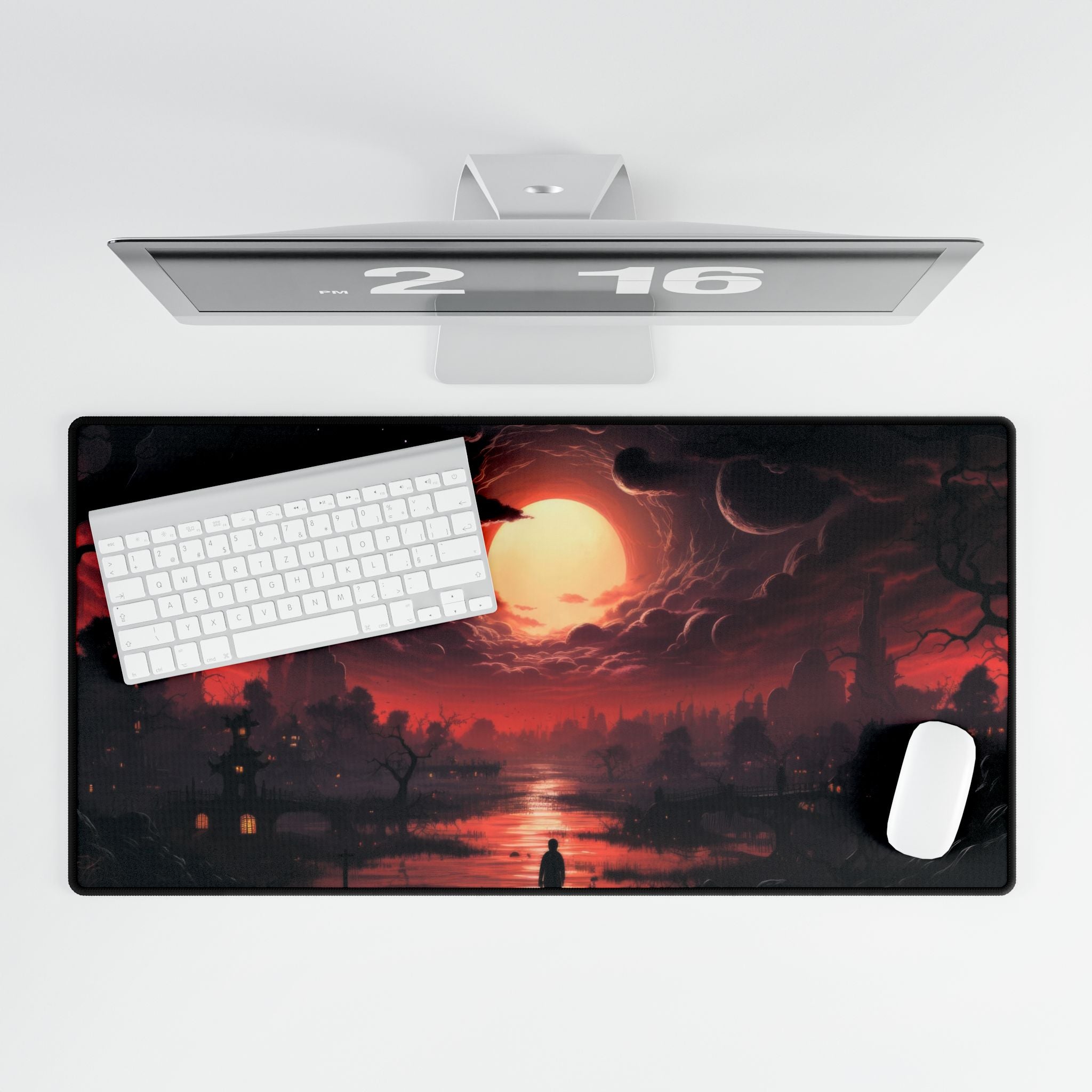 Red Moon Landscape